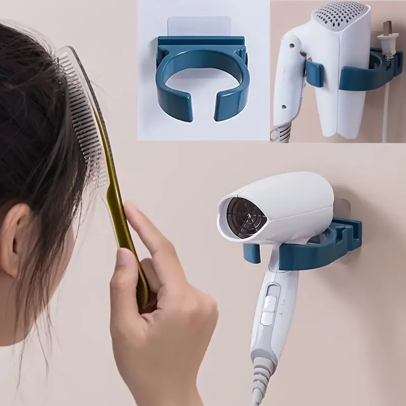 1 Stück Haartrockner halter Lagerung Organizer Rack Halterung Haken Wand halterung Wiegen halter hängen Toilette Bad zubehör