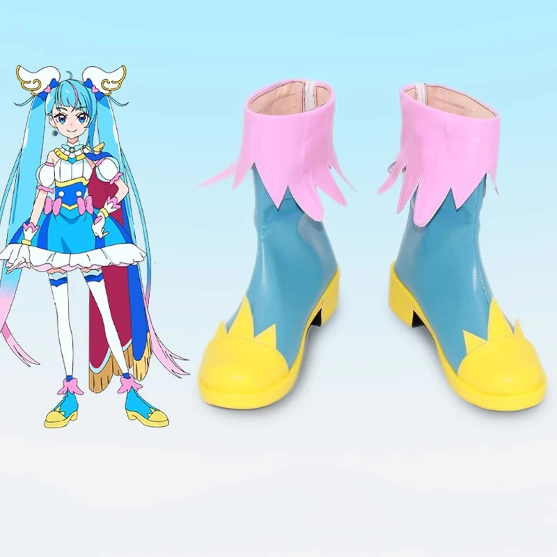 Hirogaru Hemel! Precure Stijgende Lucht! Mooie Kuur Cure Wing Sora Harewataru Cure Sky Cure Prisma Cosplay Schoenen Laarzen