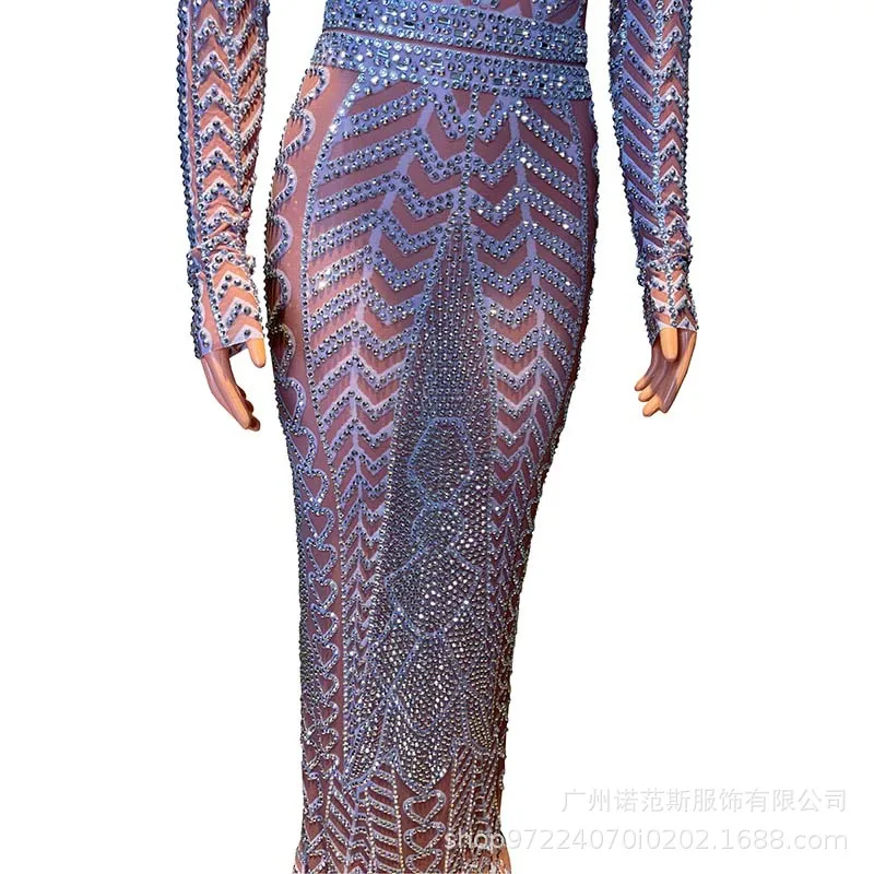 2025 فاخر حجر الراين أنيق الطابق التطهير فستان سهرة فستان المرأة الراقية تحسس سليم المناسب الكبار نموذج المنصة العصرية