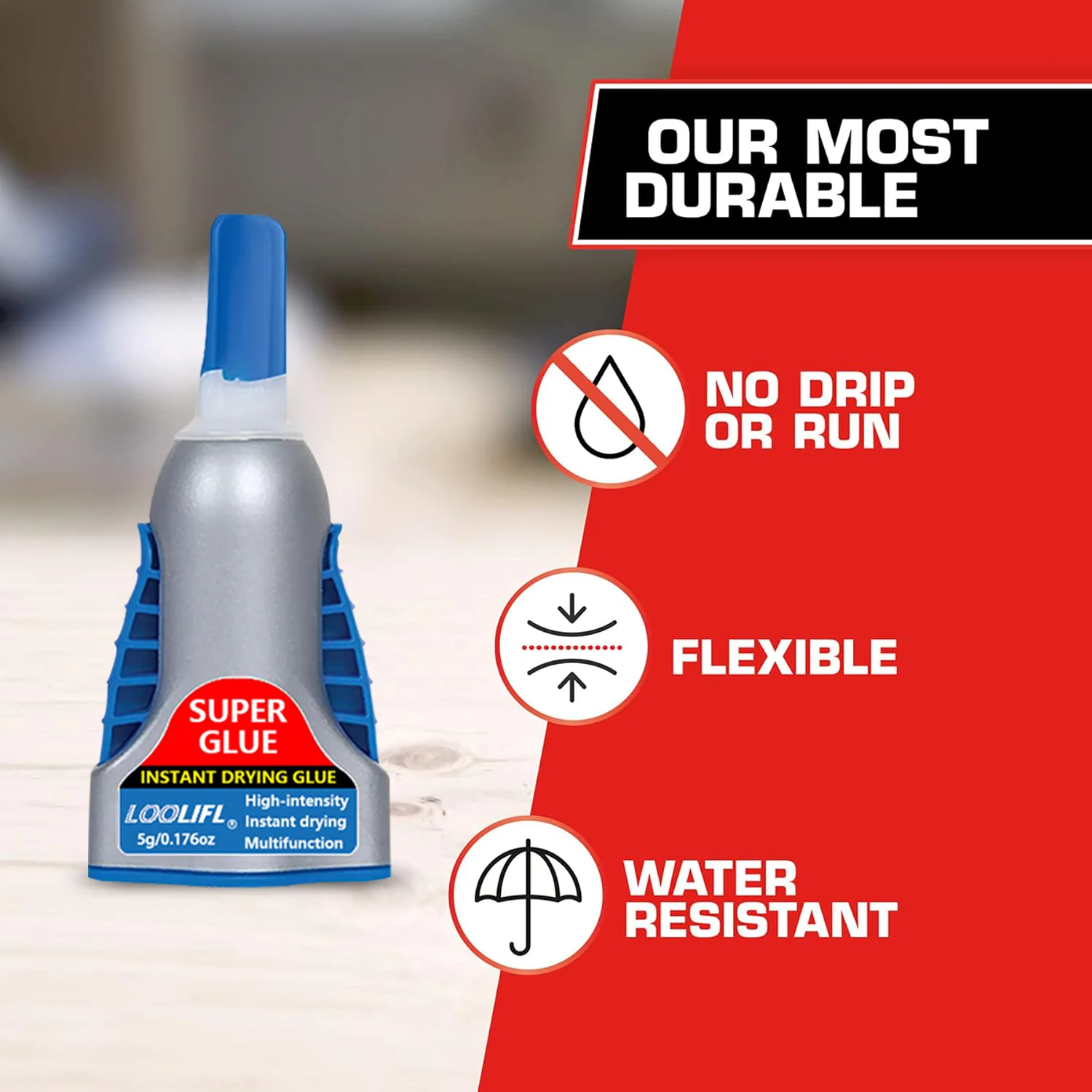 A cola forte é uma cola forte transparente de hidroacrilato seca rápida e sem sabor, adequada para a ligação de vários materiais.