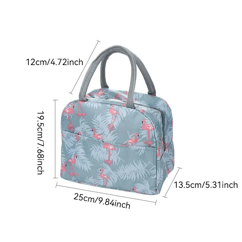 Men And Women New Print Portable Handheld Bento Thermal Bag Practical Thickened Insulation Waterproof Lunch Box Bag