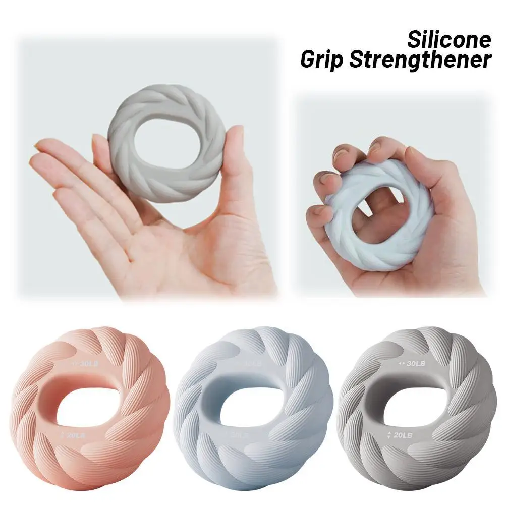 Fried Dough Twists Type Double Strength Force Exercise Hollow Grip Device Double Force Fitness Silicone Grip Force 