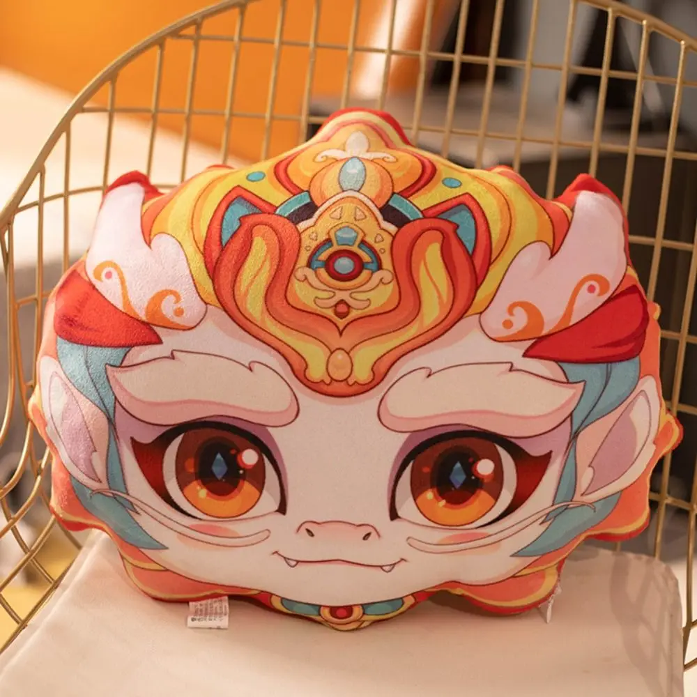 Creative 3D Dragon Mascot Pillow Traditional Chinese Style Cartoon Dragon Doll Decorative with Core Zodiac Dragon Doll Office