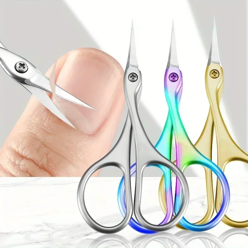 ‌ Cortador de unhas de aço inoxidável tesoura de cutícula ponta de precisão afiada ferramenta de manicure à prova de ferrugem ‌