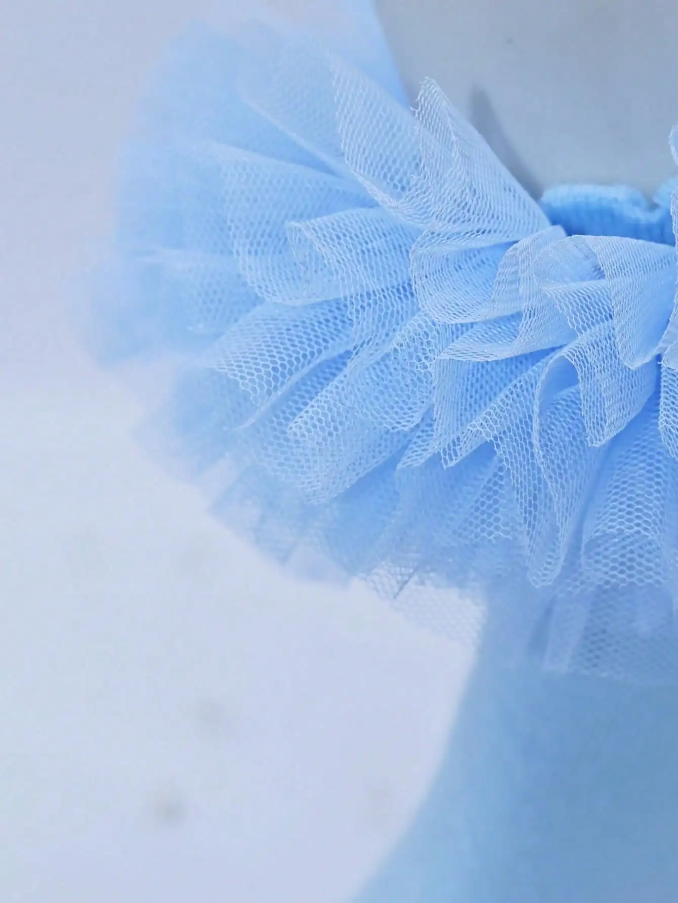 1 pair of girls' lace ruffled socks with fluffy ruffled baby princess socks view 3