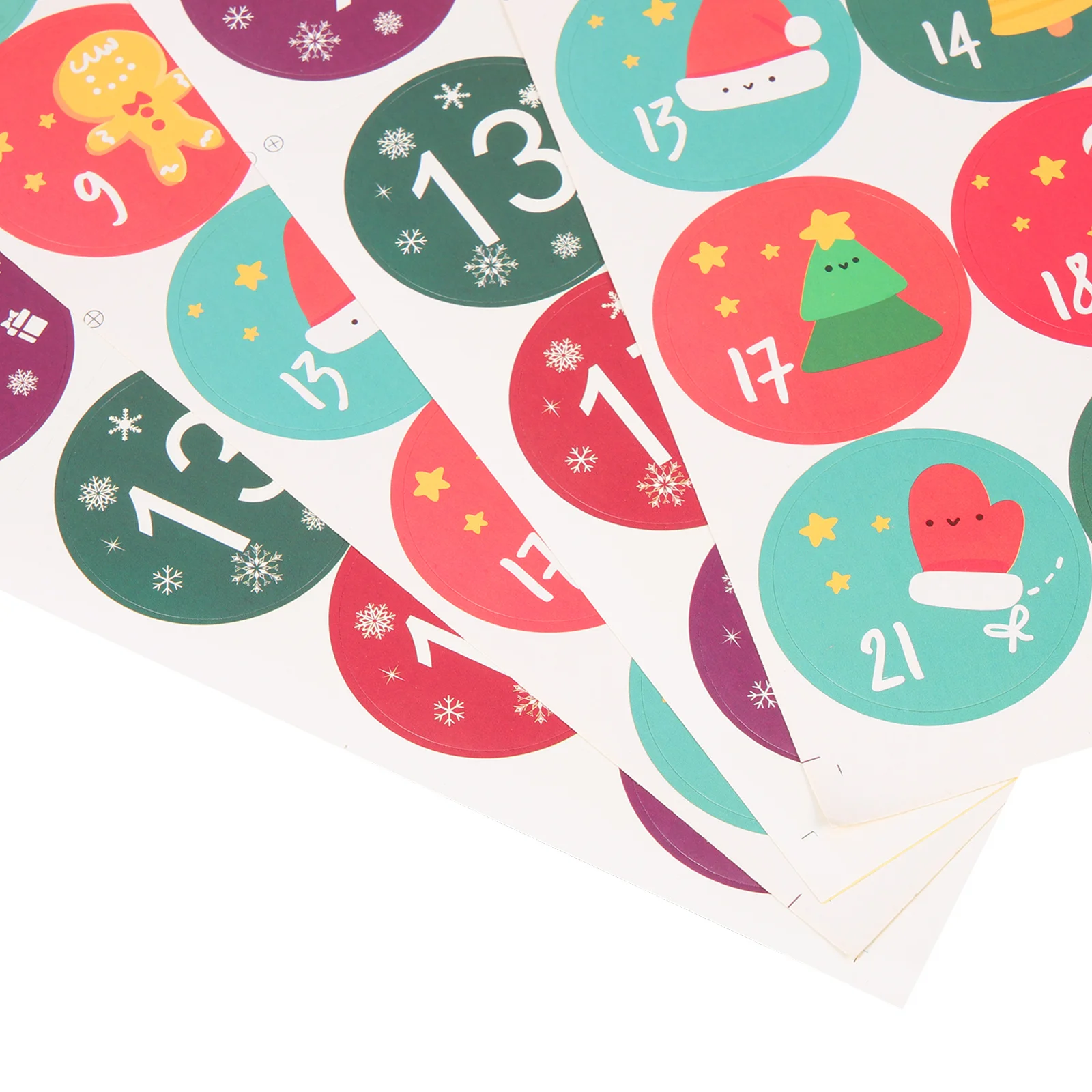 

20 Sheets Christmas Countdown Stickers Envelope Seal Labels Baking Packaging DIY Gift Wrapping Decorative Sealing