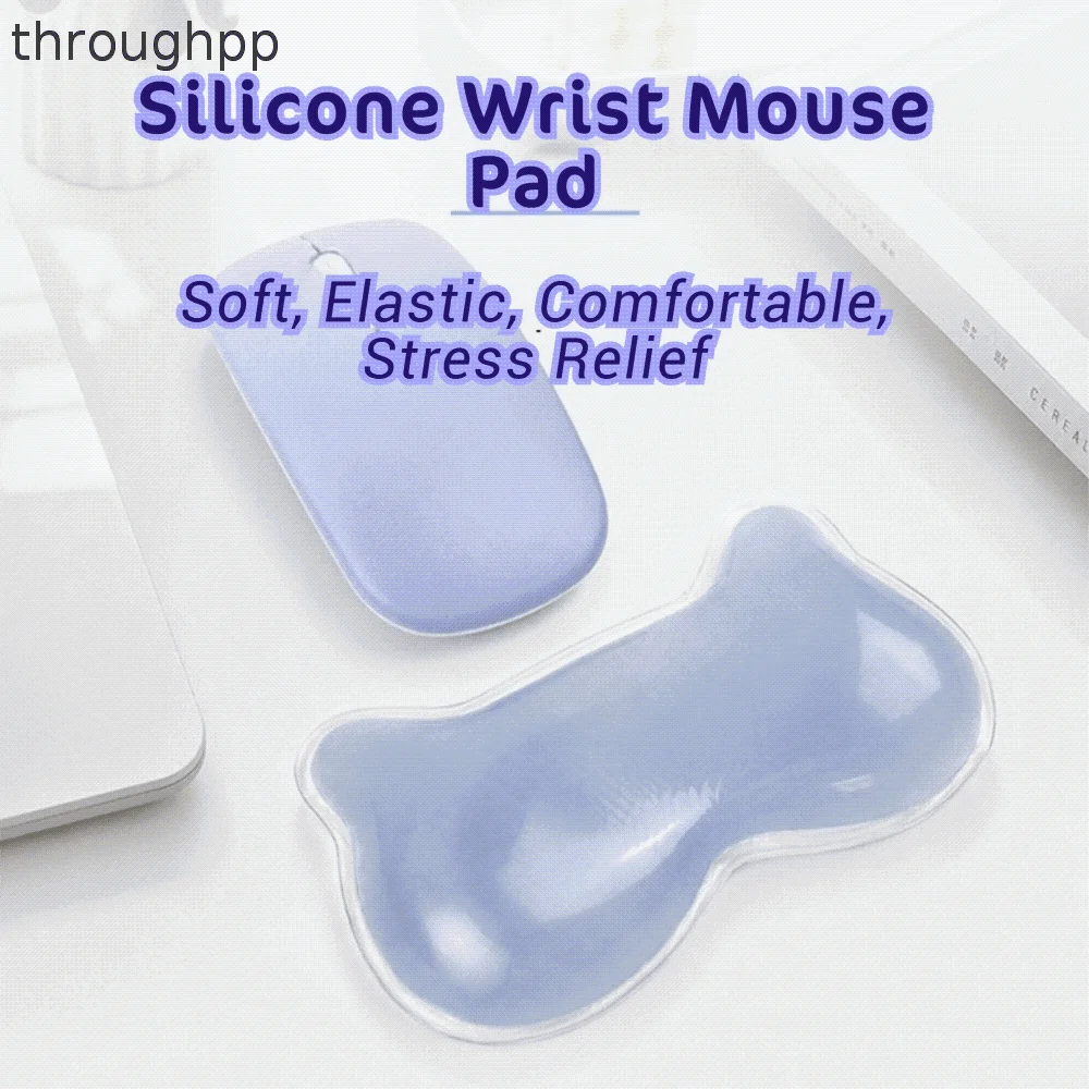 Soft Silicone Mouse Wrist Rest Anti Slip Transparent Base Ergonomic Mouse Pad Hand Pillow Cushion Non Slip Wrist Pad Desktop Use