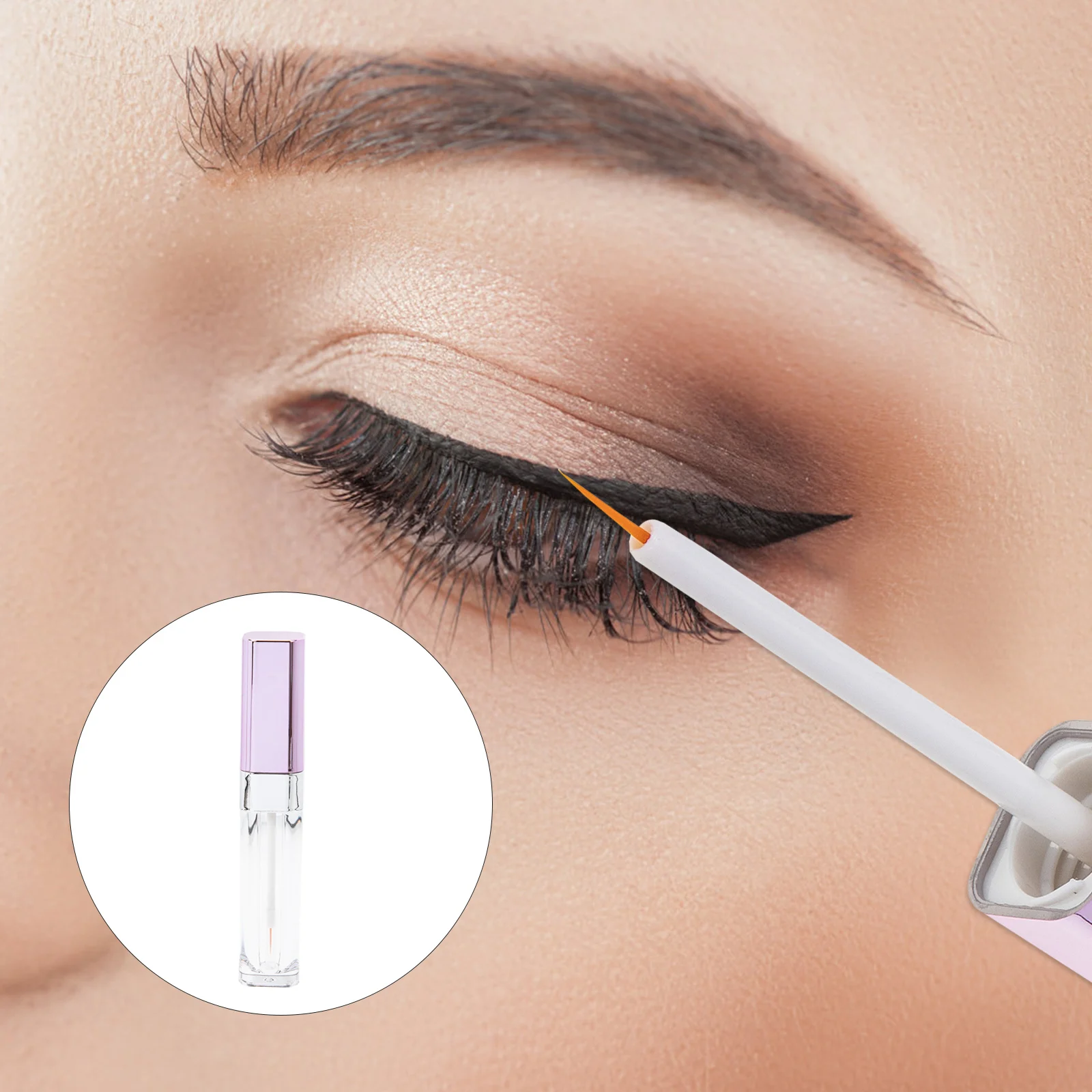 

6pcs Lip Gloss Empty Tube Mascara Container Eyeliner Bottle Refillable Abs Plastic Portable Daily Travel Makeup