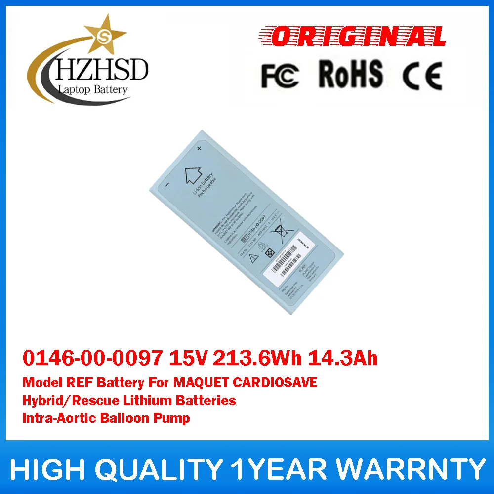 

0146-00-0097 15 В 213,6 Втч 14,3 Ач Модель REF Батарея для MAQUET CARDIOSAVE Гибридные/спасательные литиевые батареи Интра-Aortic BalloonPump