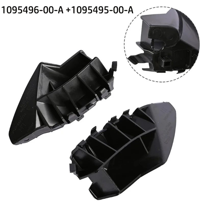 Pair Replacement Front Bumper Bracket Fit for Model S 2012-2021 1095496-00-A 1095495-00-A Auto Accessory