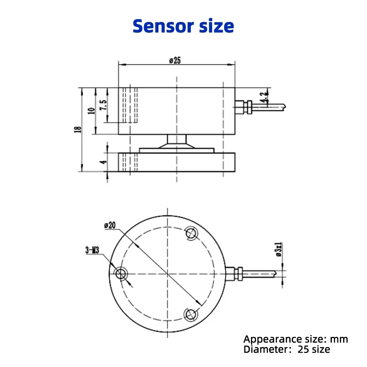 Miniature Compression and Tension Load Cells Popular 25 Mm in-line Load Cells Are Available for Weighing Metering Pressure