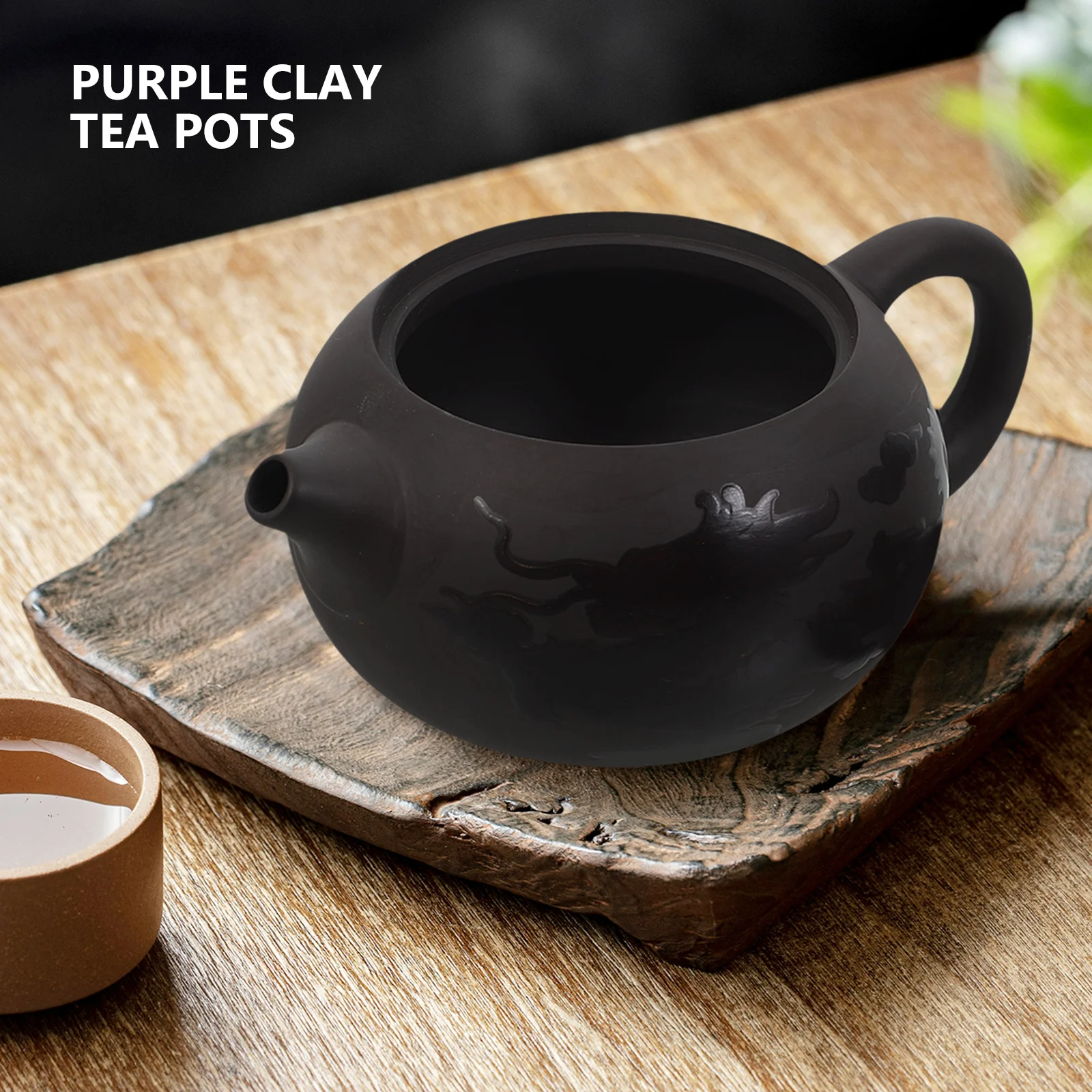 

Retro Purple Clay Teakettle Exquisite Chinese Style Zisha Pot for Household Office Travel Tea Kettle Traditional Tea Kettle