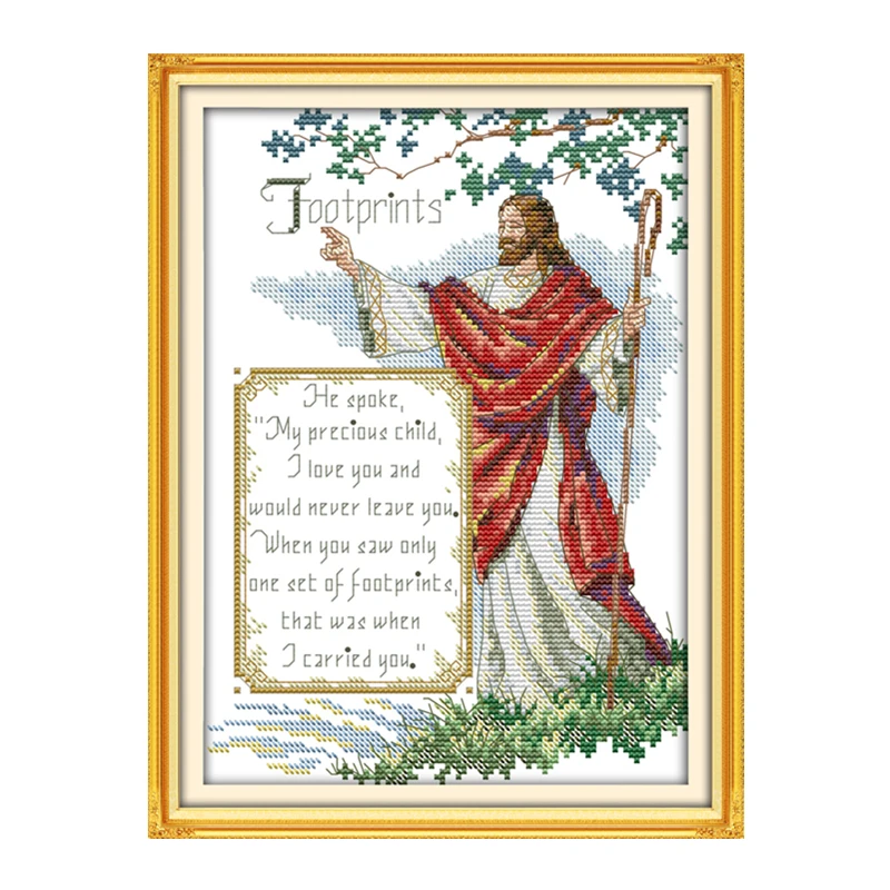 Jesus (6) cross stitch kit people aida 18ct 14ct 11ct count printed canvas stitches embroidery DIY handmade needlework plus