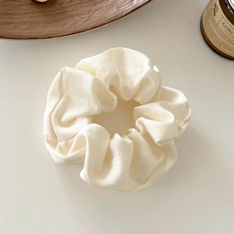 

1/3PCS Vintage Silk Hair Scrunchies Elastic Hair Bands Solid Color Women Girls Headwear Ponytail Ties Rope Hair Accessories
