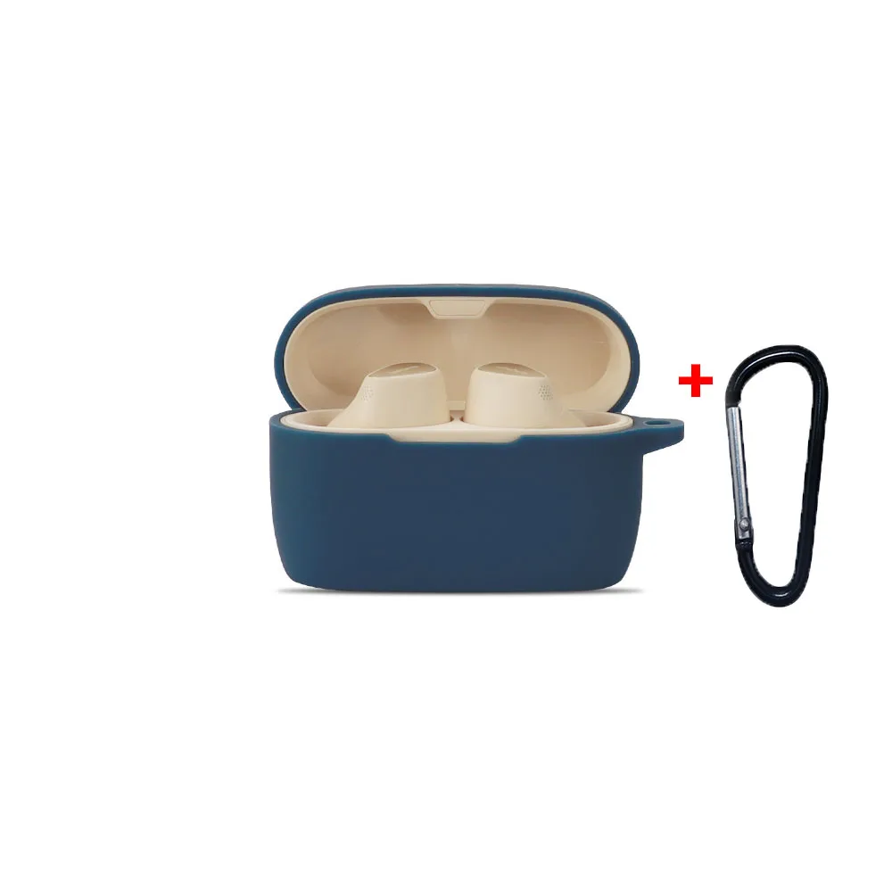 ซิลิโคนสำหรับ Jabra ELITE 5สี Anti-Drop ป้องกันหูฟังฝาครอบกล่องชาร์จพร้อม Hook