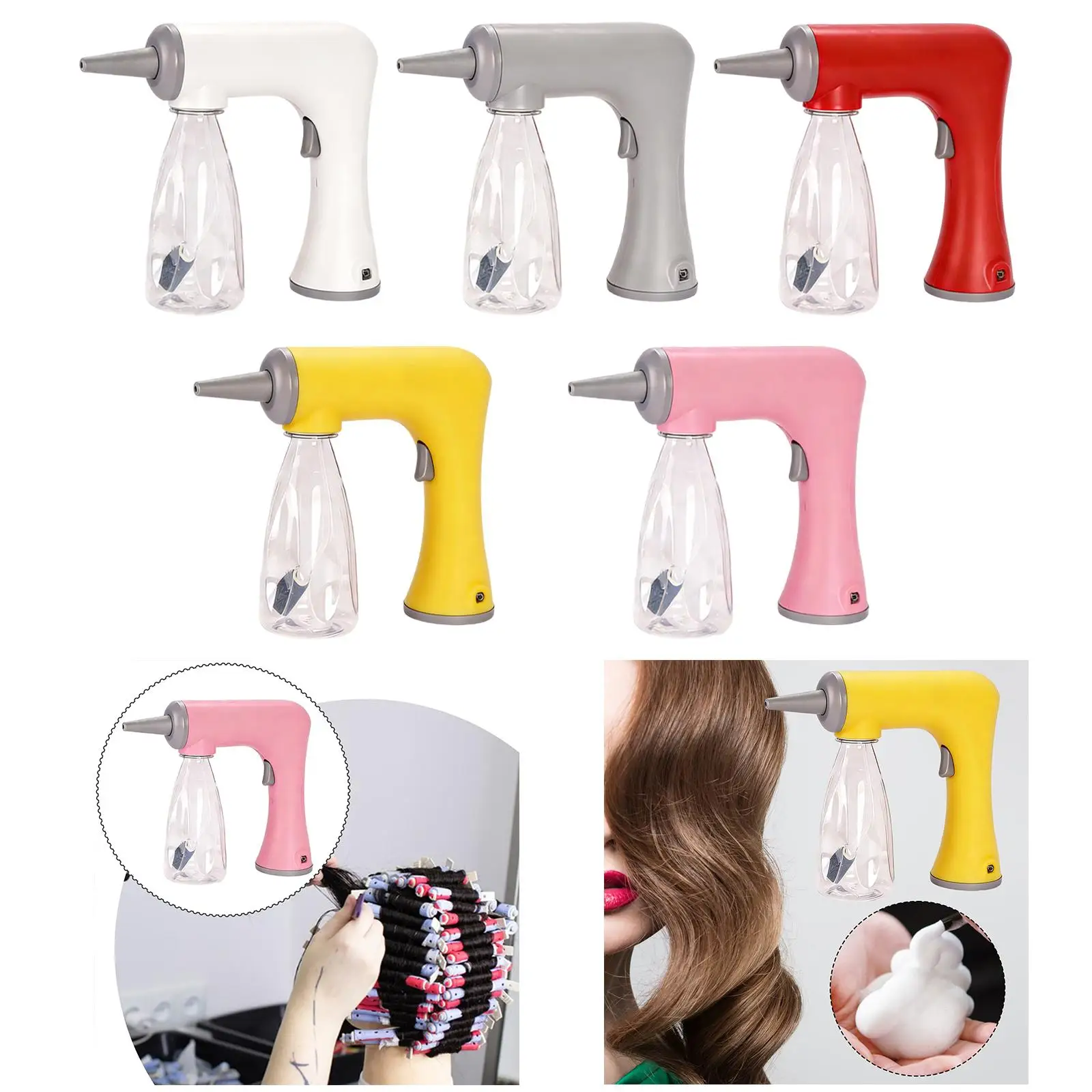 Professional Beauty Salon Foaming Machine Electric Rechargeable Bubble Device Hair Perming Tool for Hairdressing
