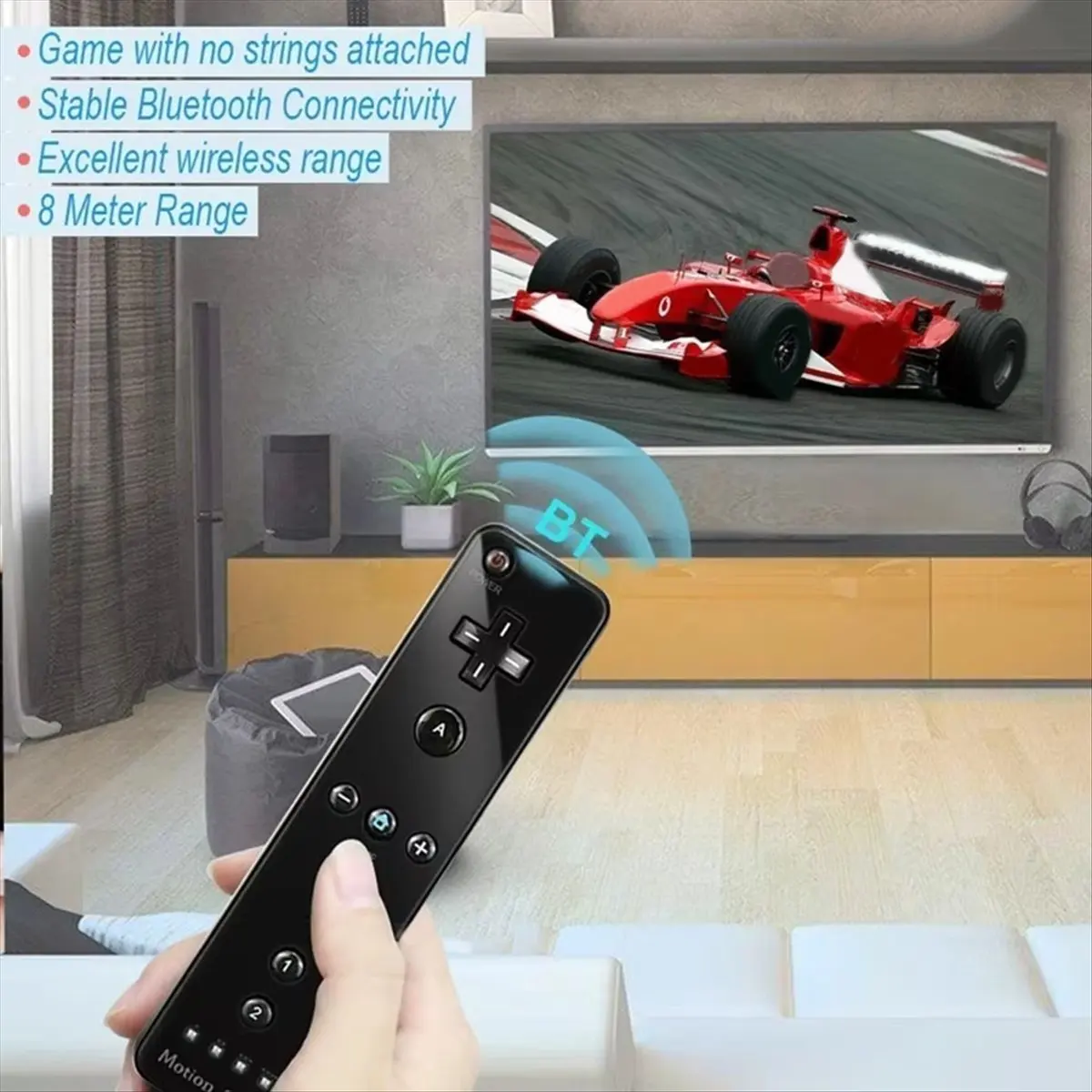 Control Remoto Inalámbrico Bluetooth B21B para Consola Wii / Wii U con Motion Plus, Nunchuck y Correa para la Muñeca