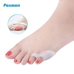 Pexmen 2/4Pcs Gel Tailor's Bunion Corrector Pad Bunionette Straightener Separator Pinky Toe Protector Pain Relief Spacer
