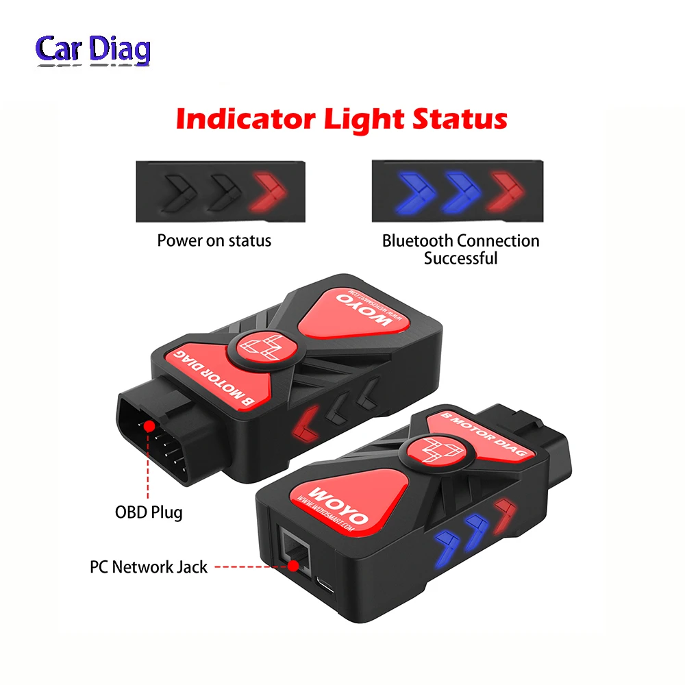 WOYO-CTB008 Motocicleta ferramentas de diagnóstico para todos os BMW, bicicleta Tester, ler e código limpo, OBD2 para 10Pin Moto Scanner, CTB008