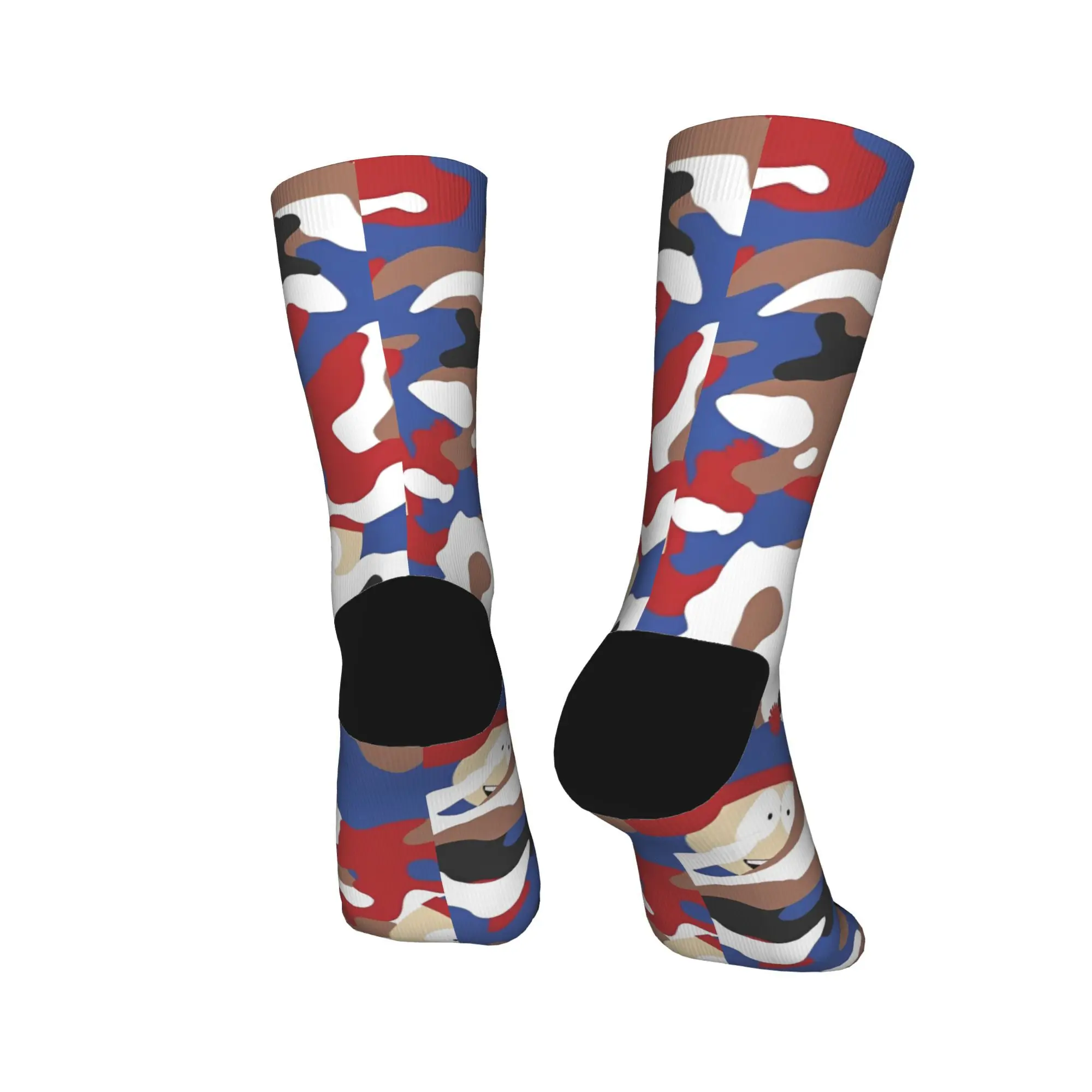 South-Park Cartoon Stan Camouflage Socks Men Women Polyester Socks Novelty Spring Summer Autumn Winter Middle Tube Socks Gifts