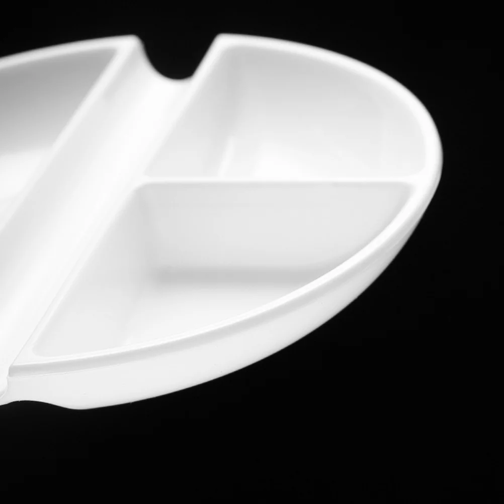 

3pcs Imitation Porcelain Round Paint Tray Palette For Kids Artists Lightweight Durable Color Mixer Portable Sketching Art Craft