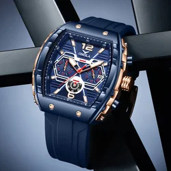 Fashion Design Hot Selling Men's Watch ONOLA Multi Functional Waterproof Silicon Tape Quartz Luxury Watches Men Colok
