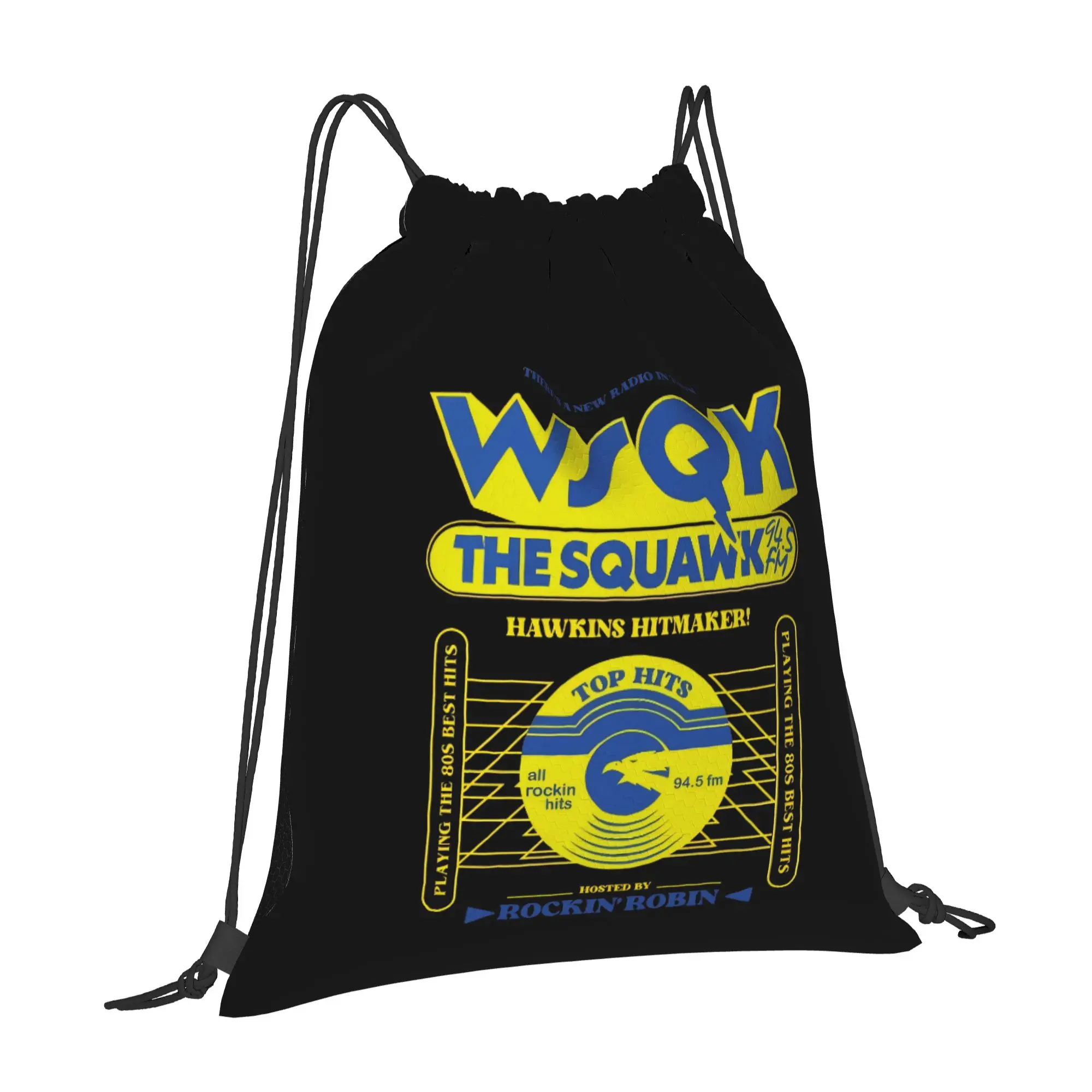 WSQK 2 WSQK Portable Shopping Drawstring Backpack Riding Backpack Gym Shoes Drawstring Bags