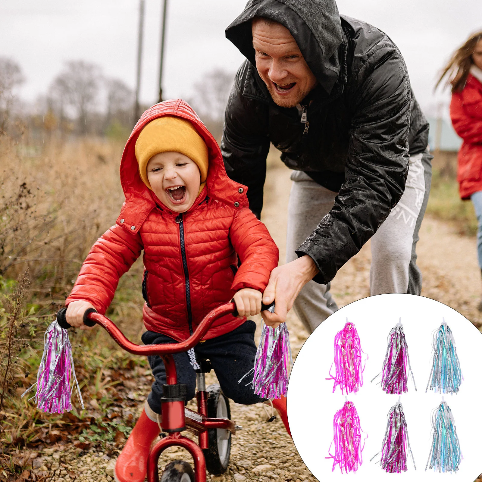 

3Pairs Bike Streamers Handlebar Streamers Bike Accessories Colorful Fun Personalize Bikes Tricycles Scooters