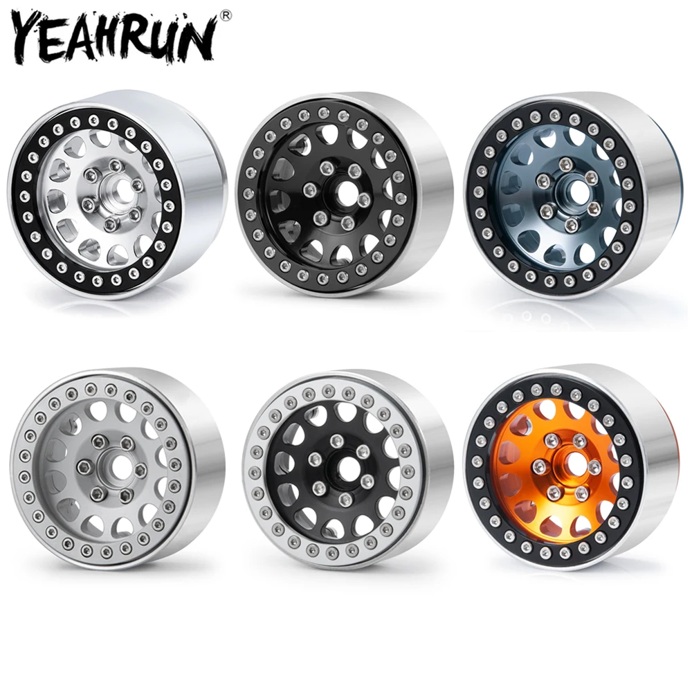 

YEAHRUN 4Pcs 1.9" Beadlock Wheel Rims for 1/10 RC Crawler Car Axial SCX10 90027 90046 AXI03007 TRX4 D90 RedCat Gen8