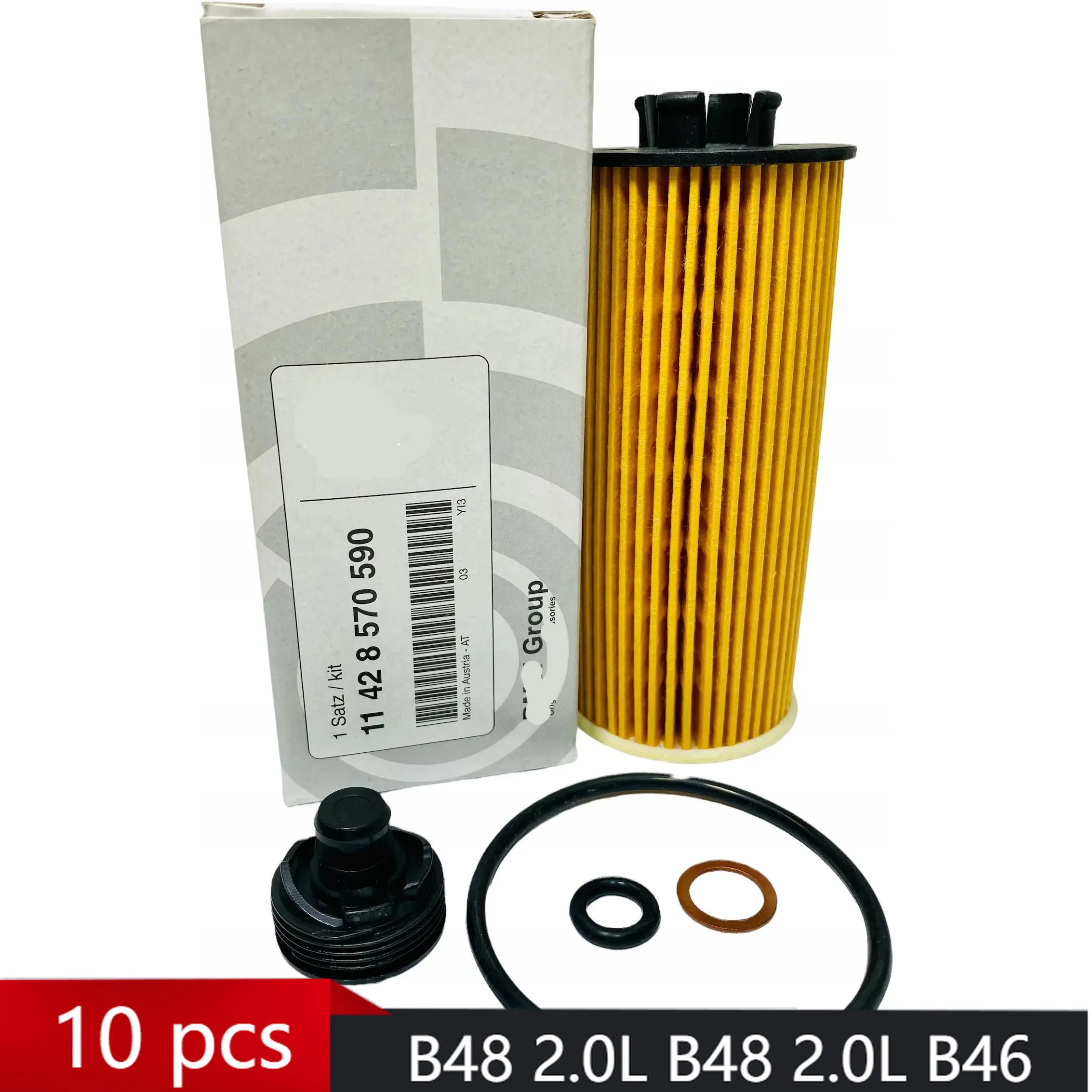 Kit de filtro de aceite del motor 11428570590 para BM y Mini Coope X1 F45 F46 F48 F54