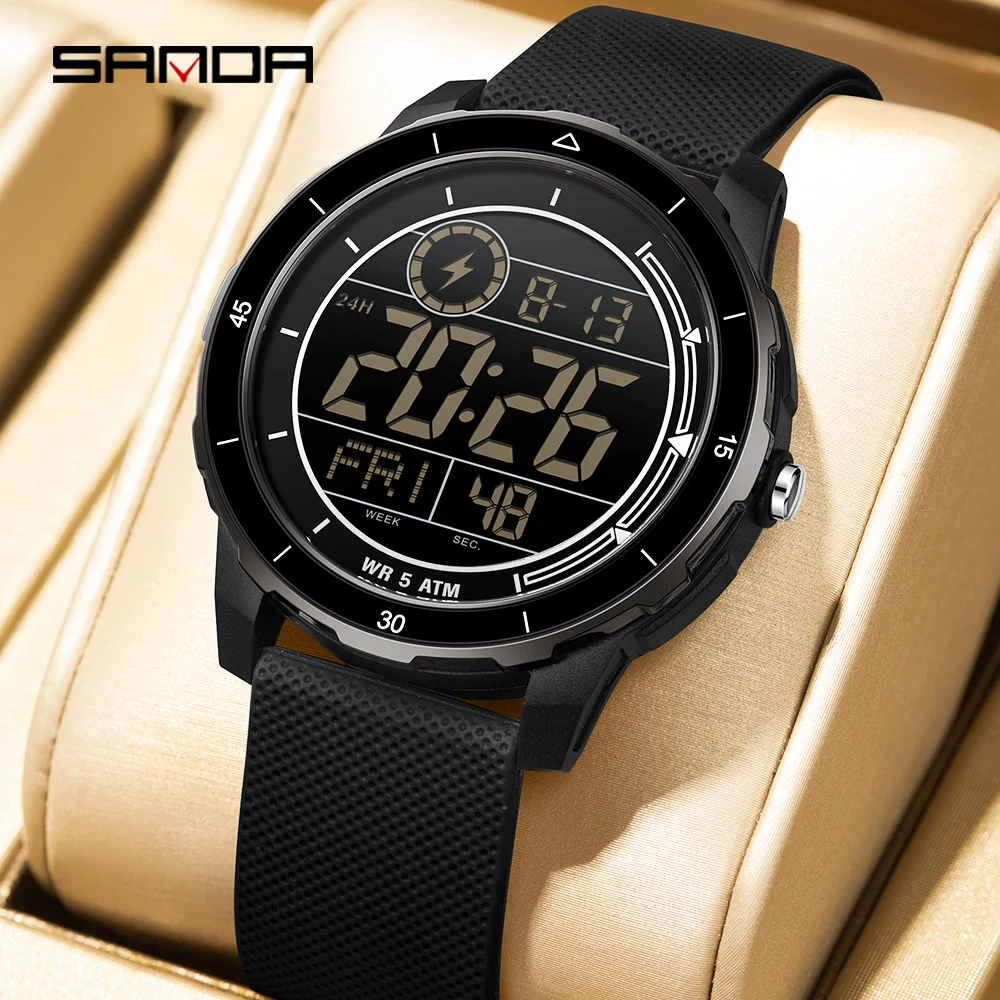 Fashion SANDA New 2205 Student Sports Electronic Watch Multifunctional Countdown Waterproof LED Student Electronic Watch