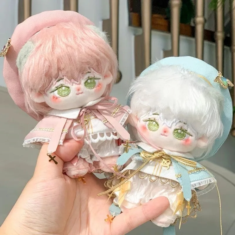 

10cm Cotton Doll Clothes Prince Set Autumn Winter Style Starfish Body Wearable Plush Doll Change Retro Berets Capes Set