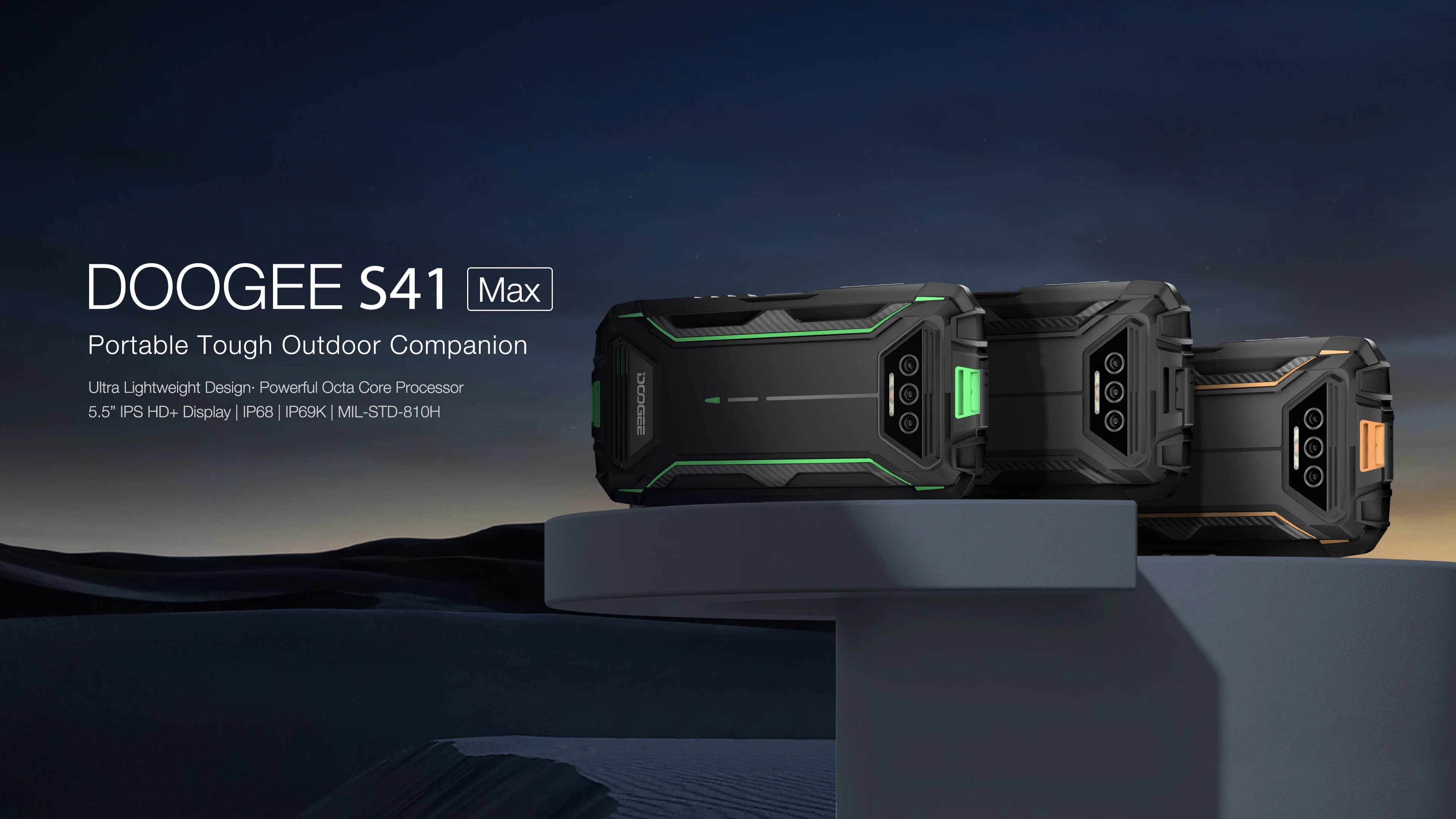 Global version DOOGEE S41 Max Rugged Phone Helio G99 13MP AI Triple Camera 16GB(6GB+10GB)+256GB 6300mAh 4G Android 13 Smartphone