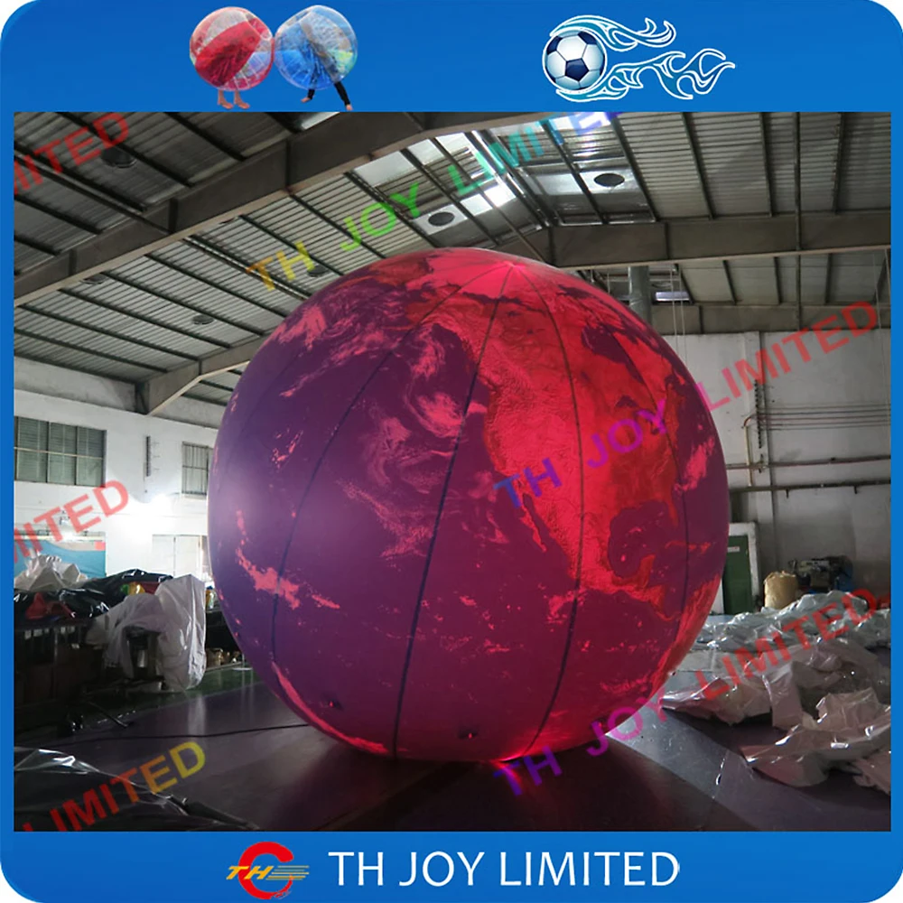 1.5m/2m/3m PVC giant inflatable inflatable earth globe ball with lights for decoration/exhibition/events,giant inflatable planet