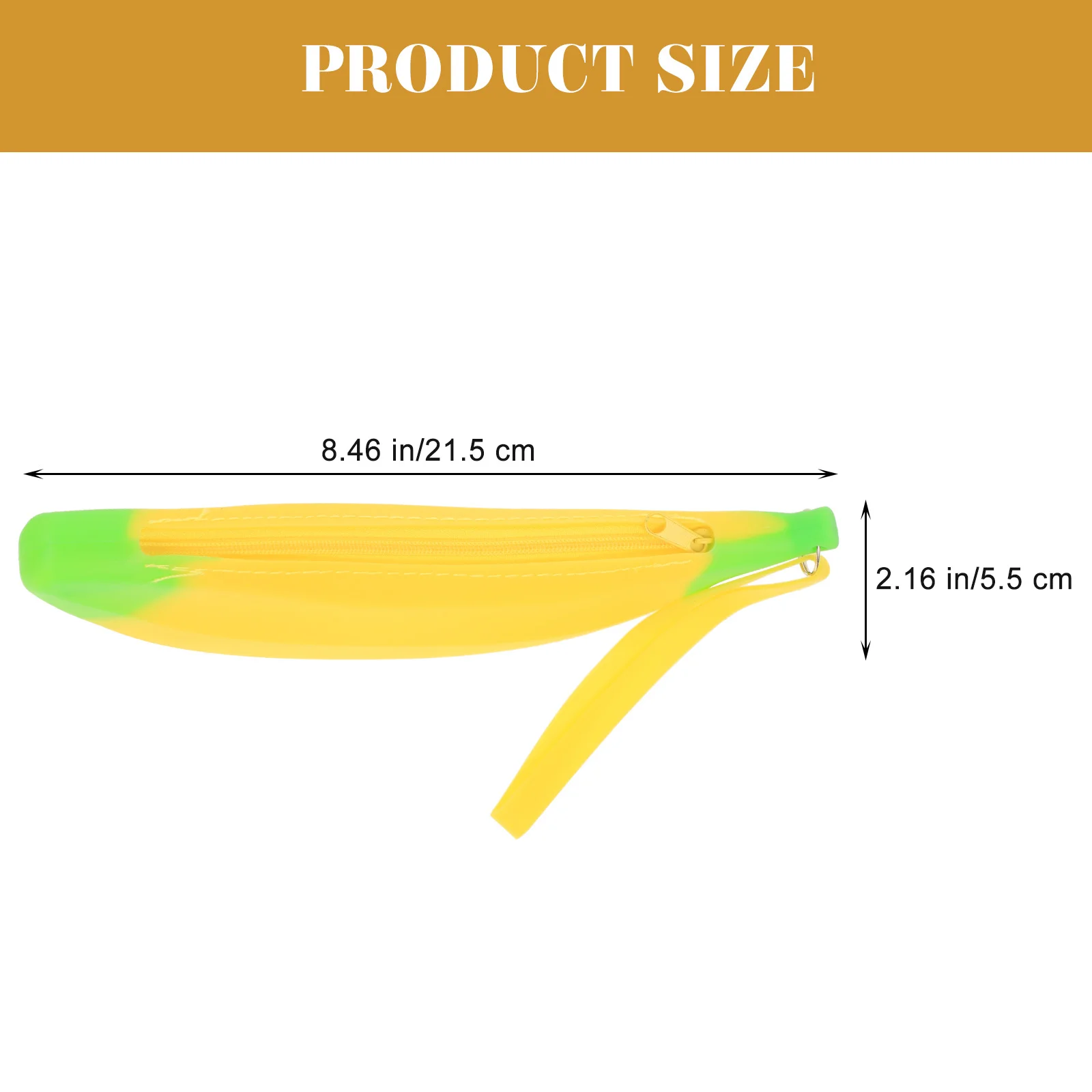 

3Pcs Banana Silicone Pencil Case Wear Resistant Large Capacity Stationery Organizer Pencil Bag Smooth Zipper School Supplies