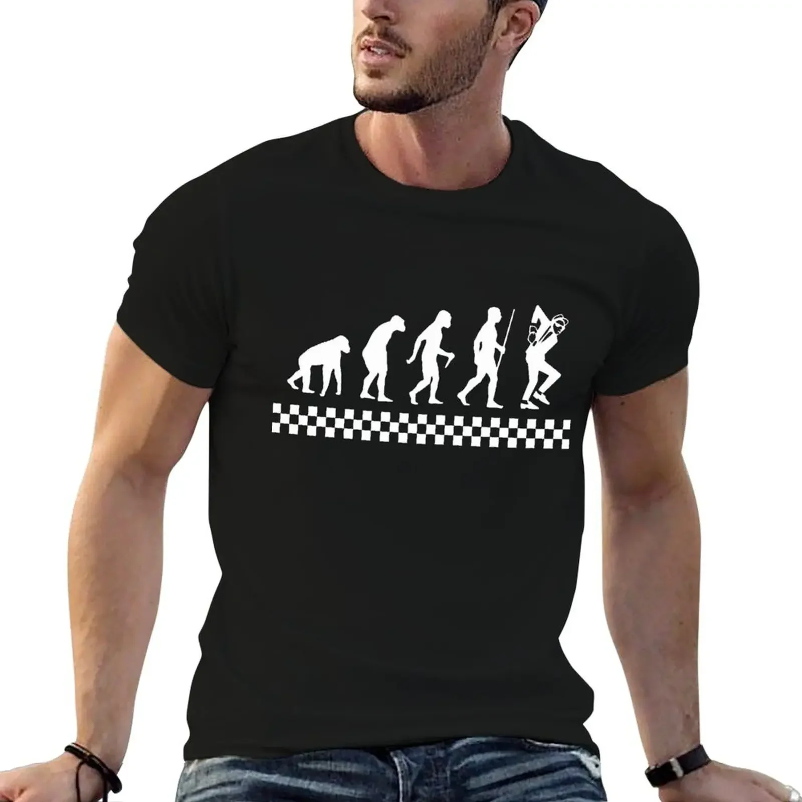 Evolution of ska black T-Shirt Short sleeve tee vintage vintage graphic tee anime tshirt tee shirts for men