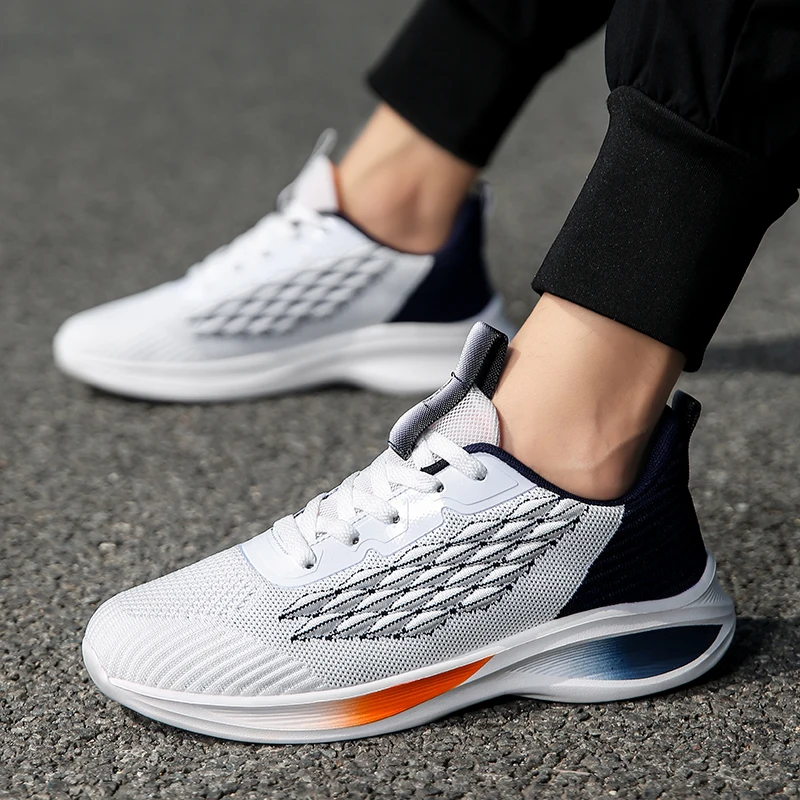 أحذية رجالية عصرية خفيفة الوزن وكاجوال وأحذية رياضية، أحذية رياضية كاجوال مريحة تسمح بمرور الهواء للرجال للجري في الهواء الطلق #4