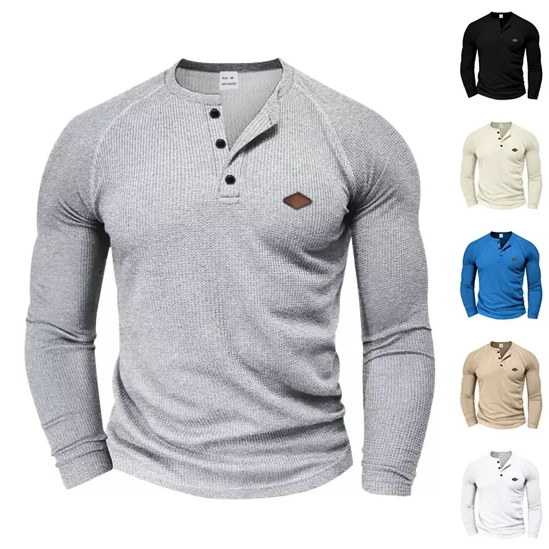 

Spring/Autumn Fashion Solid Color American Style Quick-Dry Long Sleeve T-Shirt Men's Casual Loose Fit Sports High Quality Top