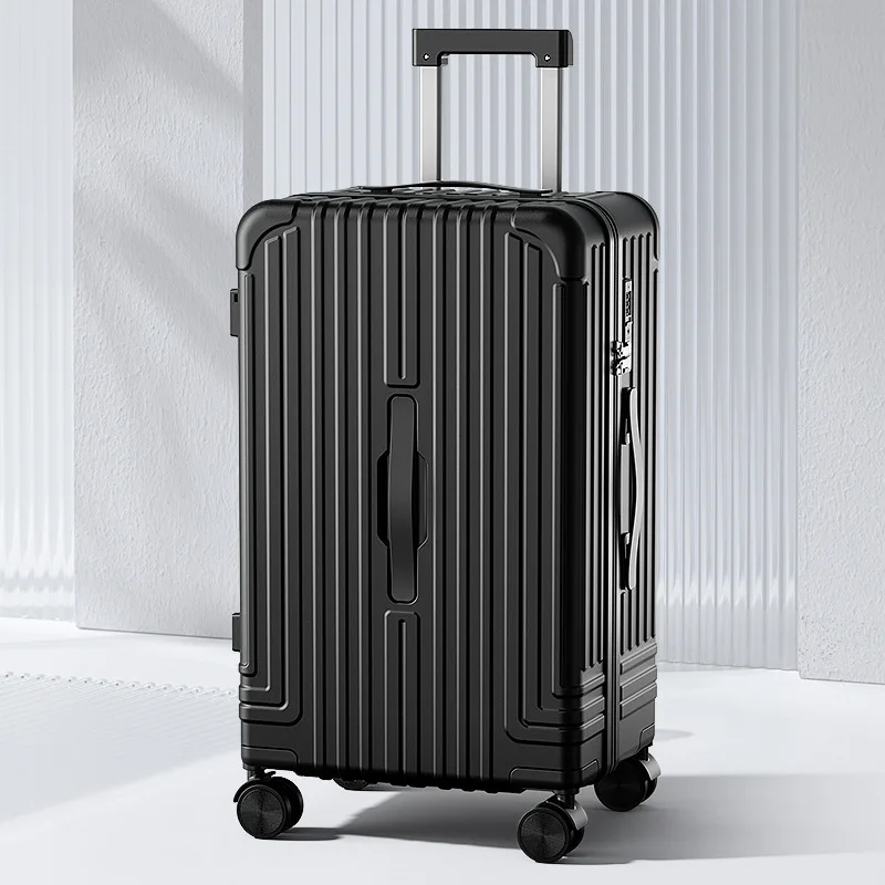 Wachtwoord Koffer 20/24/26 "Vrouwelijke Bagage Usb Bekerhouder Trolley Case Mannelijke Universele Wiel Verdikte Reistassen Cabinedrager