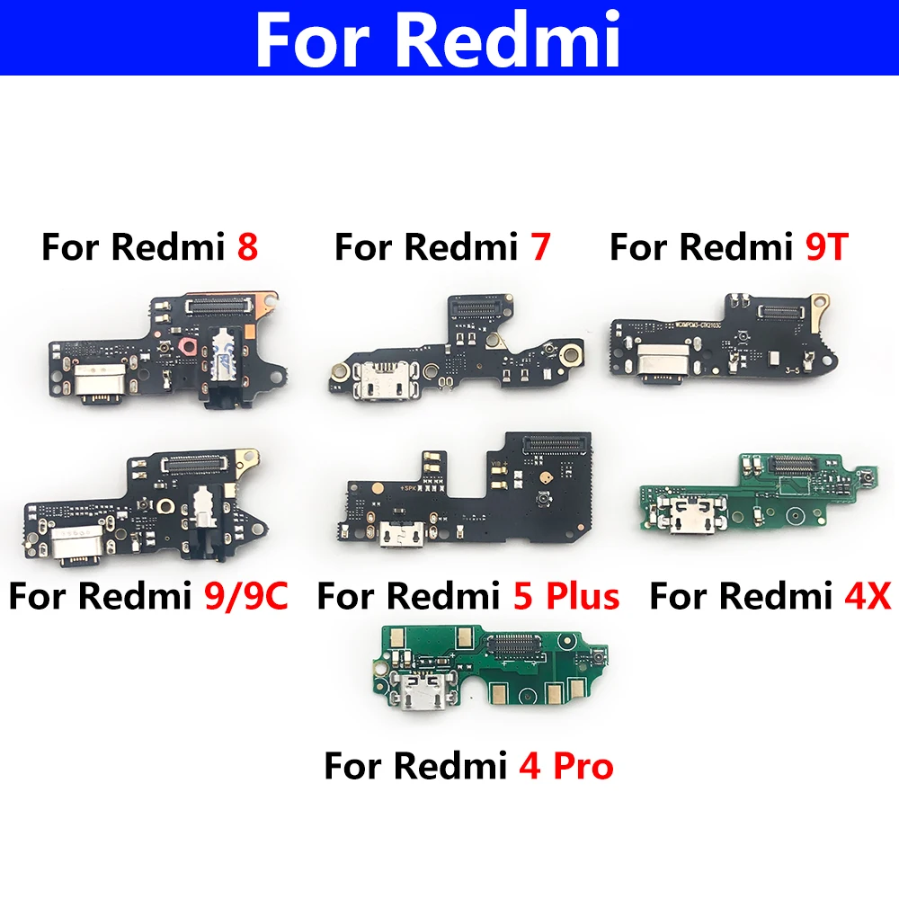 

20Pcs Dock Charger Charging Port Board Connector Flex Cable For Redmi 4X 4 6 Pro 5 5A 5 Plus 6 6A 7 7A 8 8A 9 9A 9C K30 4G 5G 9T