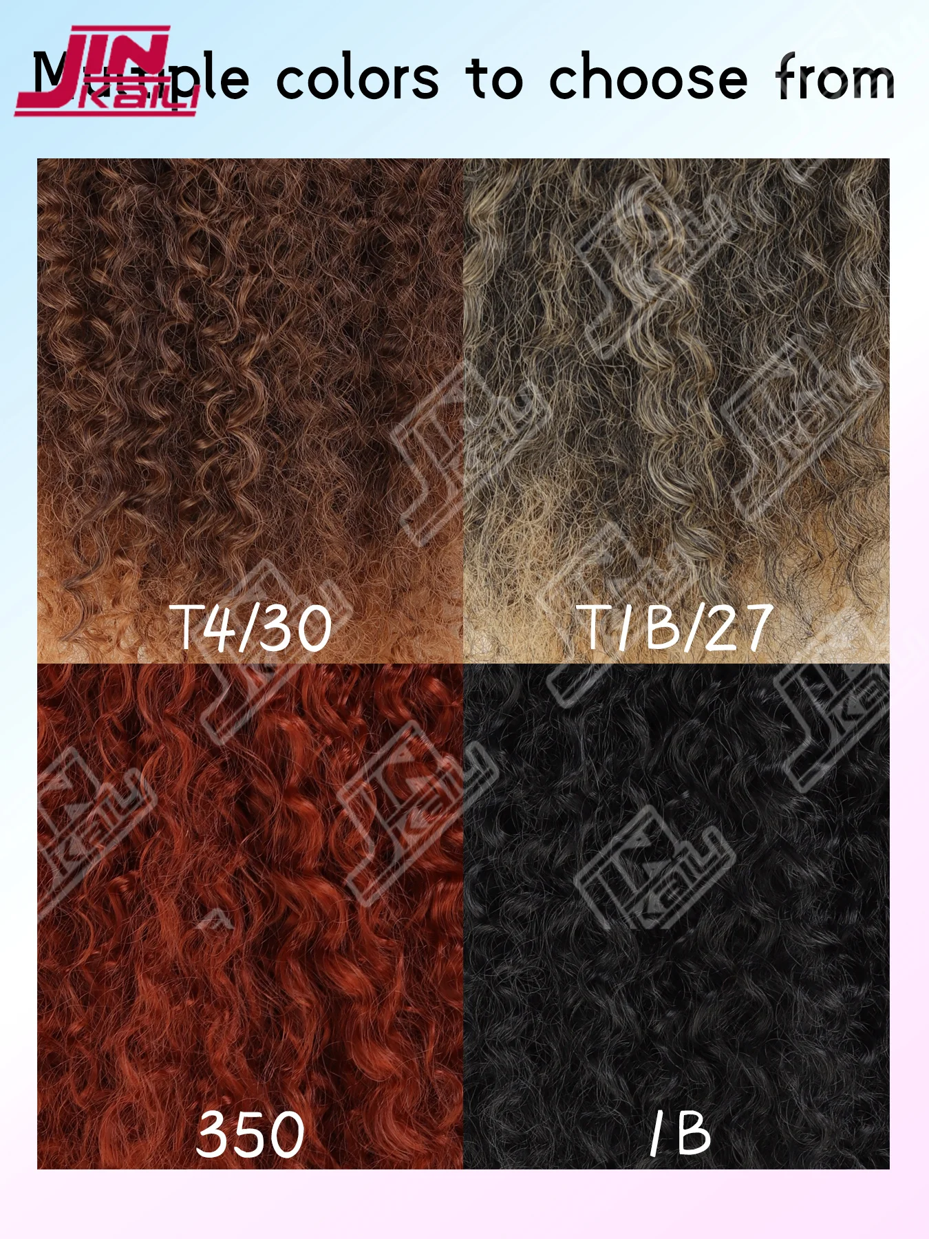 JKL الاصطناعية مجعد كليب في وصلات الشعر قطع الشعر الطبيعية وصلات شعر كليب في 7 قطعة كامل رئيس مشبك عضوي ins 20" #5