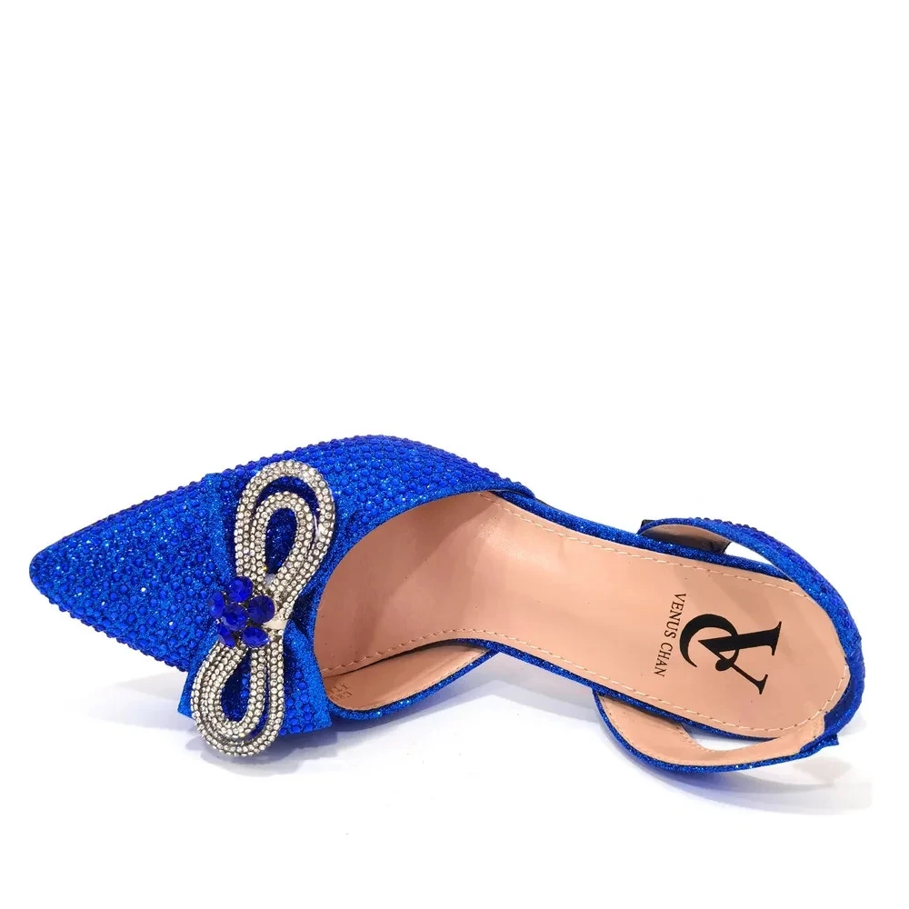 أحذية مطرزة بمقدمة مدببة للنساء ، حزام مشبك ، مثالي ، ممتاز ، مجموعة حقائب متطابقة ، أغطية مكتب ، فستان حفلة ، جودة عالية