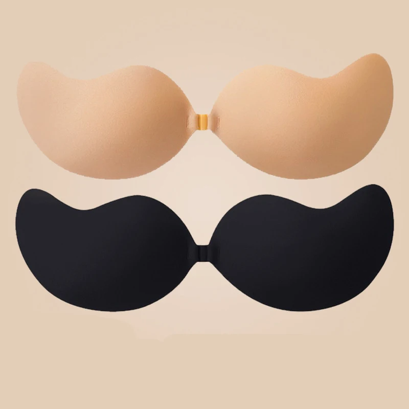 Invisible Strapless Adhesive Stick Bra Strapless Push Up Bras Women Lingerie Seamless Silicone Nipple Covers Bralette Underwear