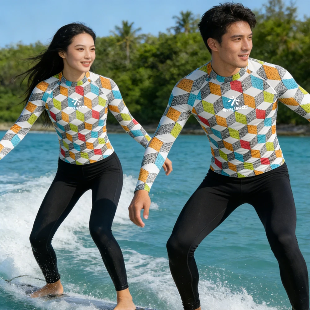 Rash Guard Long Sleeve Men's and Women's Surf Clothes High Quality Surfing Clothing Beachwear for Touring Water Sport Fishing