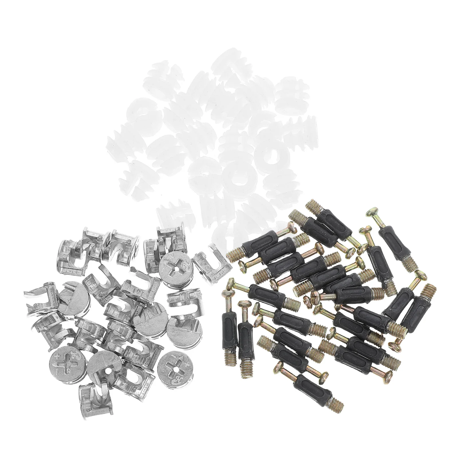 

24Sets Furniture Cam Locks Fittings Connector Adjustable for Cabinet Wardrobe Drawer Assembly Secure Fix