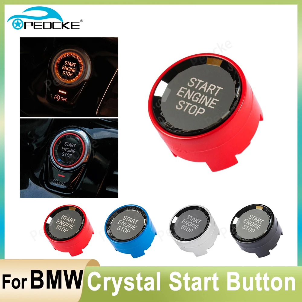 Crystal Start Stop Engine Switch Button for BMW G30 G12 G08 F10 F20 F06 F12 F32 F33 F36 F30 Switch Button Cover Car Accessories