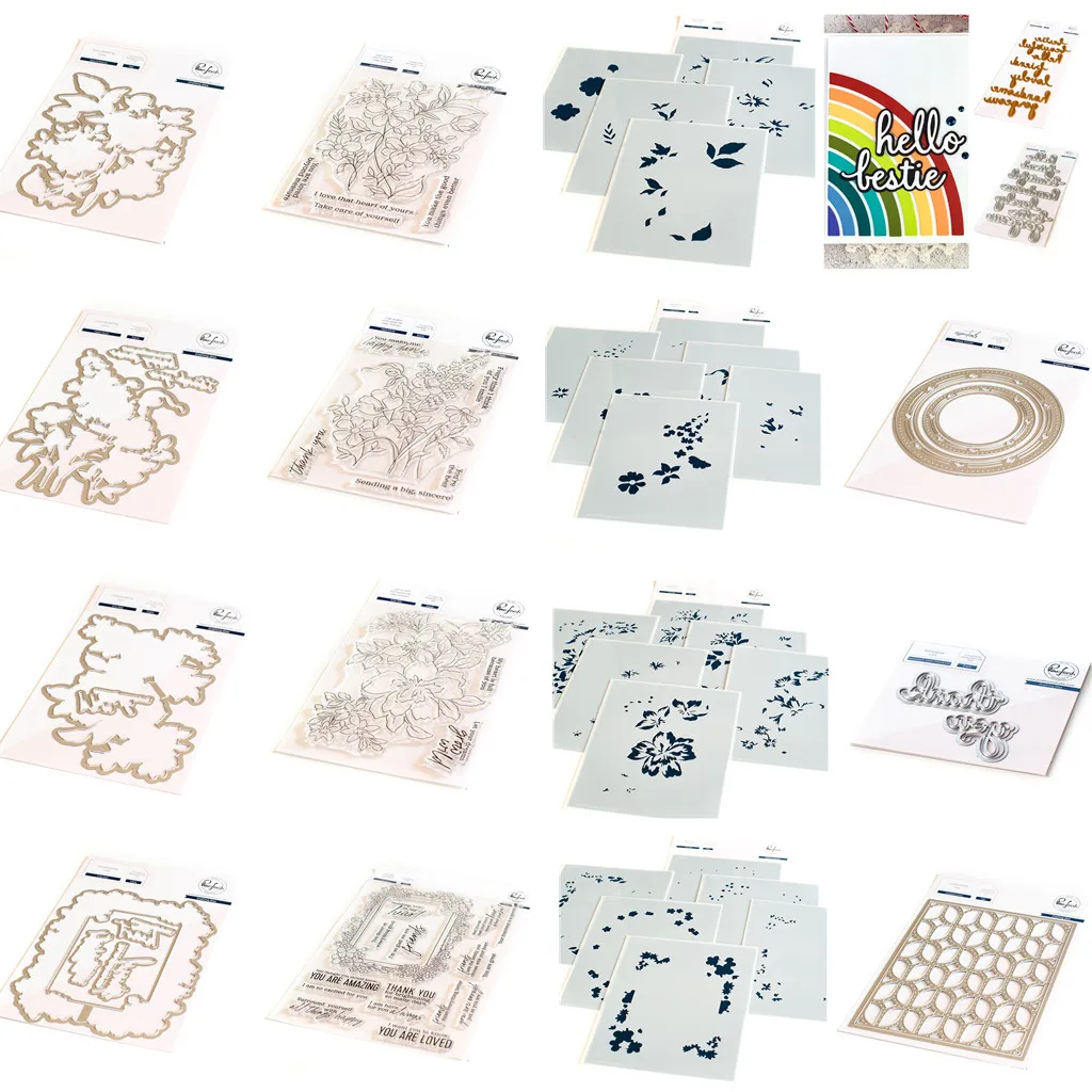 

2022 New Happy Dance Flowers Clear Stamps Metal Cutting Dies Stencil Hot Foil DIY Scrapbooking Card Paper Cards Album Cut Die