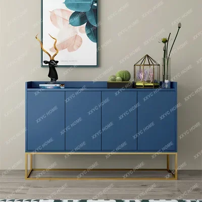

solid wood dining side cabinet simple modern wrought iron entrance storage multi-functional light luxury