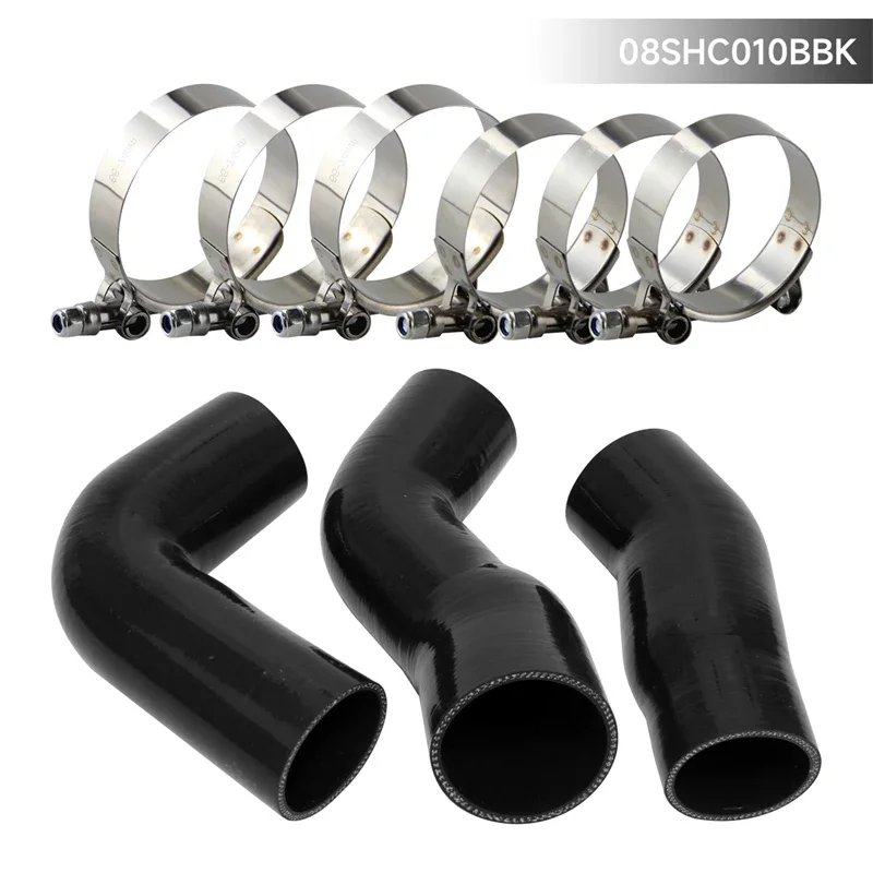 Pipe Hose W/ T-Clamps Kit Silicone Intercooler Turbo Fits For BMW E60 E61 530d 525d