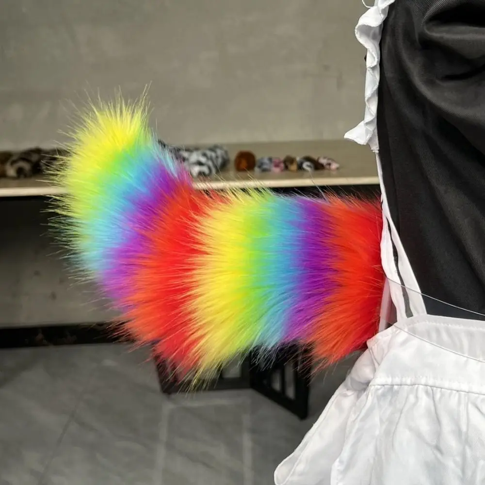 Transparent Belt Electric Furry Tail Realistic Furry Movable Tail Cosplay Tail Interactive Remote Adjustable Cat Tail